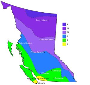 NECB Map - BC Climate Zones